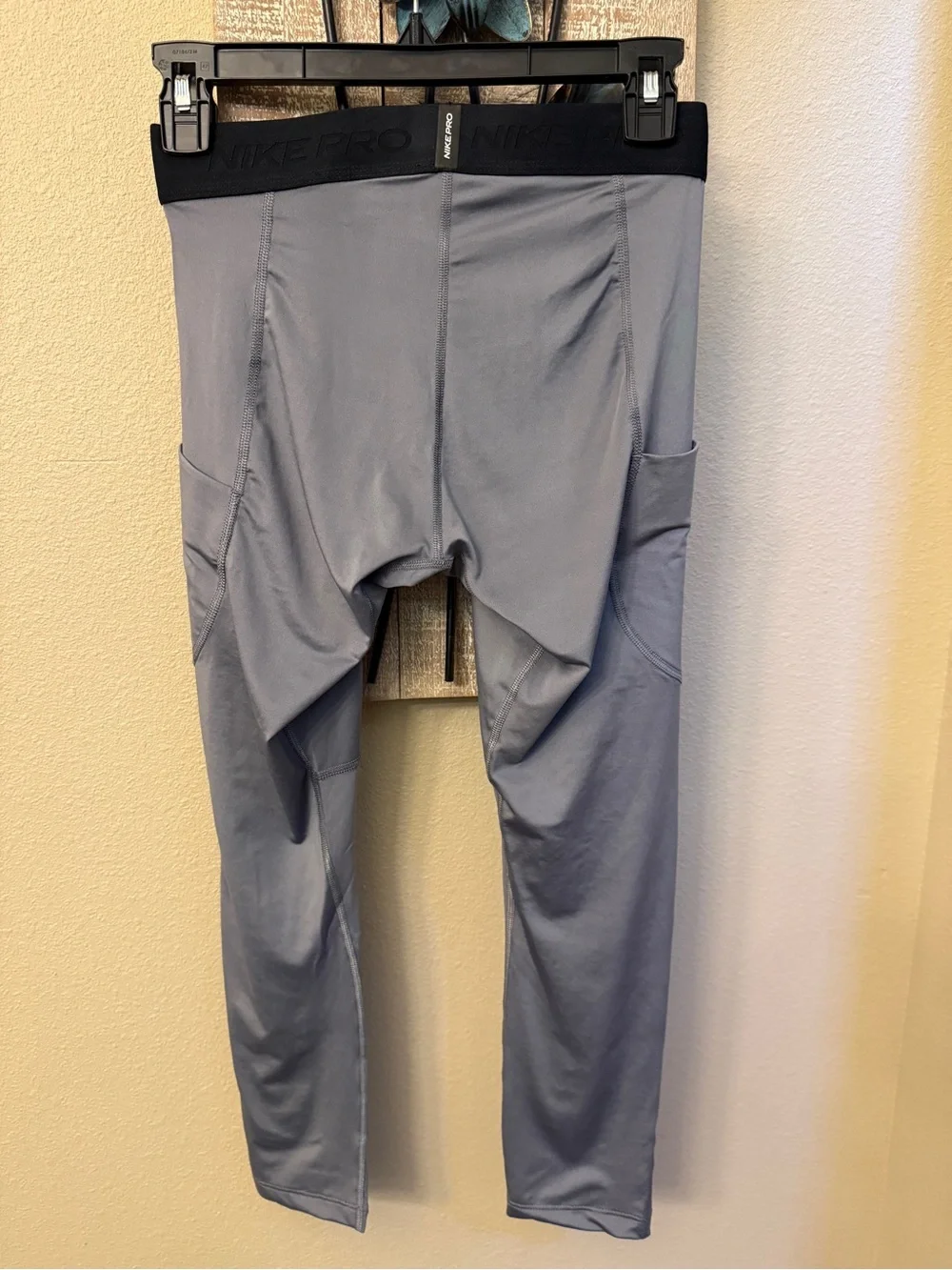 Nike Pro Collection Grey 3/4 Compression Tights Mens S NWT